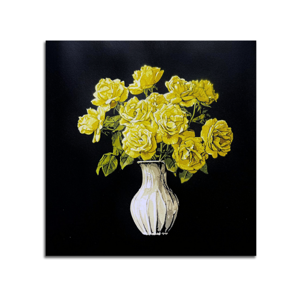 Yellow Roses in Vase